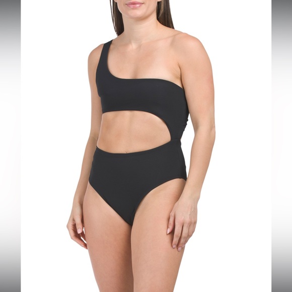Wilo The Label Other - One-Shoulder one piece Black Swimsuit Wilo The Label